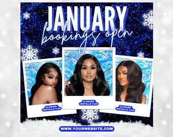 Appointments Flyer, Appointments Available Flyer, January Booking Flyer, January Books Open, January Bookings, Book Now Flyer, Bookings Open