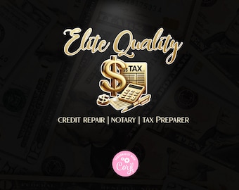 Tax Preparer Logo, Tax Prep Logo, Credit Repair Logo, Credit Service Logo, Tax Service Logo, Tax Logo, Credit Logo, Tax Logo Design, DIY