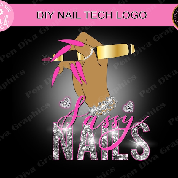 Nail Logo Design, Nail Tech Logo, Nail Techniker Logo, Nail Salon Logo, Nail Artist Logo, Nails Logo, Nail Template, Nail Logo Template