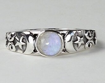 triple moon engagement ring