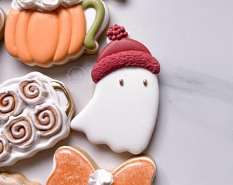 Ghost wearing Beanie Cookie Cutter