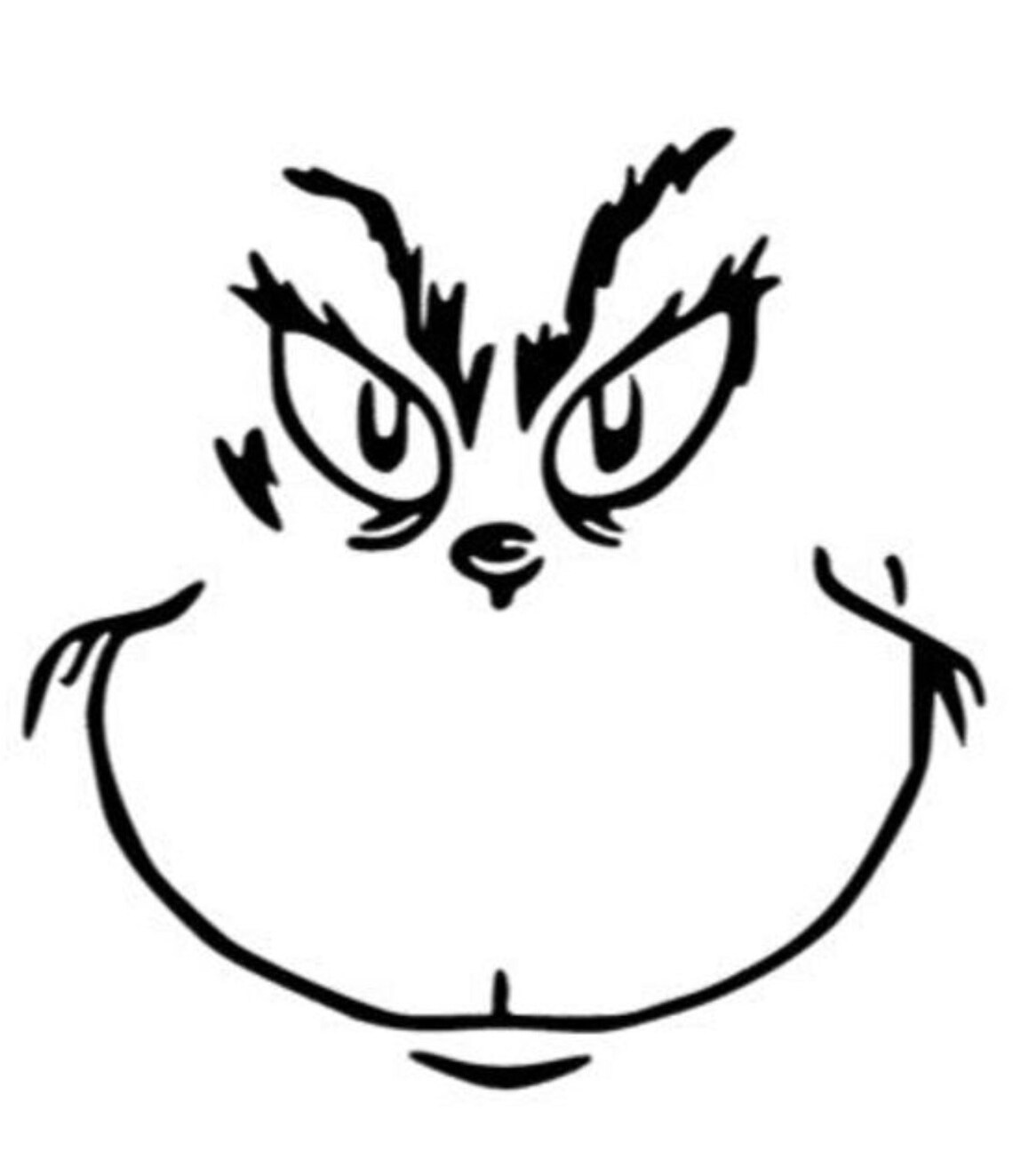 Grinch Face vinyl wall art decal sticker Custom wall decor Etsy