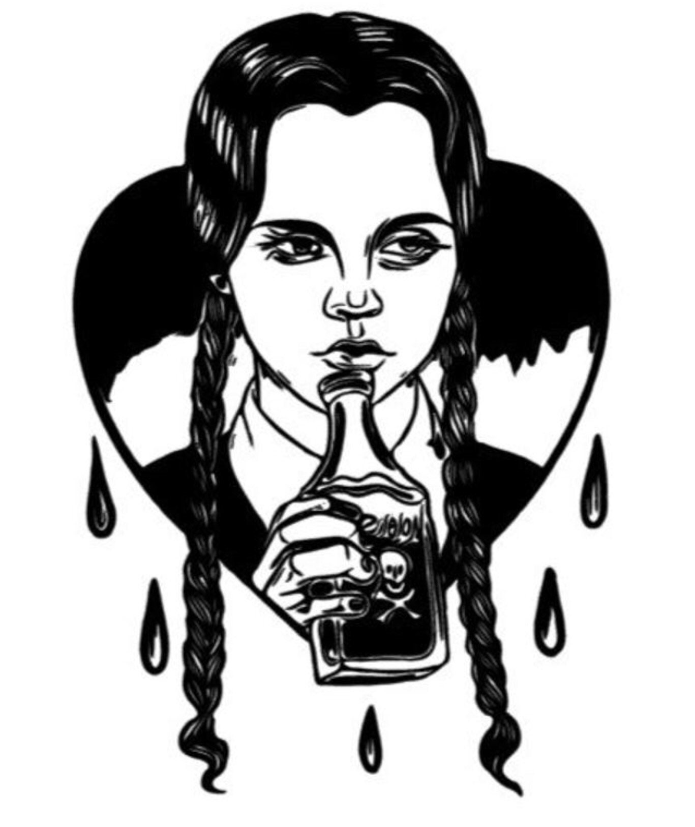 Wednesday Addams вектор