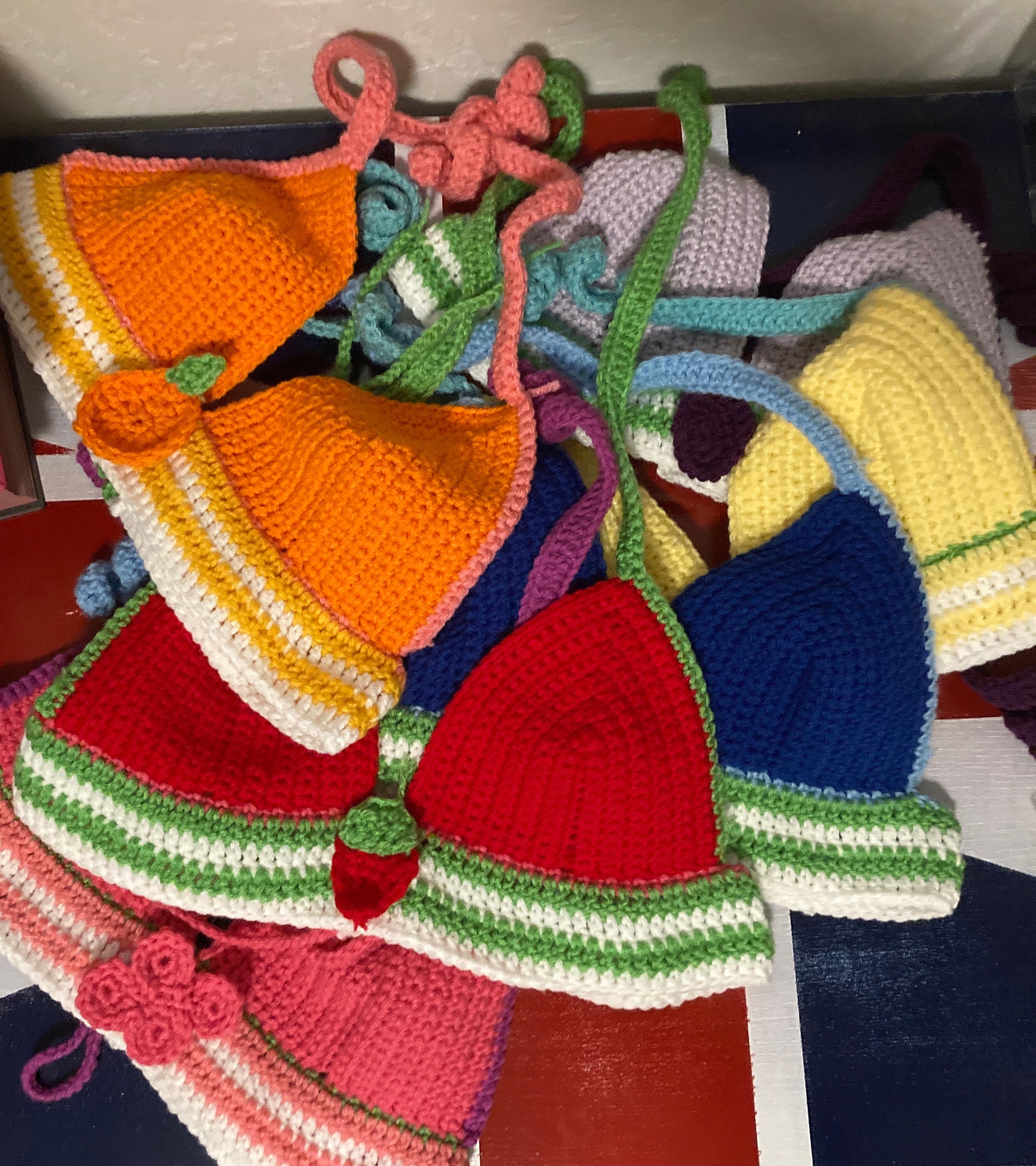Strawberry  Shortcake summer inspired crochet bralette