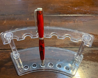 Red/black pen with silver trim