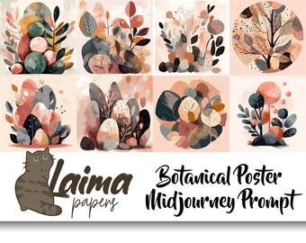 Cómo hacer carteles bohemios botánicos con un mensaje de mitad de viaje profesional de IA, arte de IA de mitad de viaje, probado y personalizable, el mejor mensaje de mitad de viaje