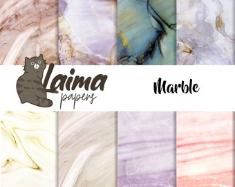 Marble Textured Scrapbook Paper, Marble Digital Printable Paper, Instant Download Design, Stone Rock Scrapbook Texture, Nature Background
