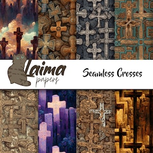 Seamless Crosses Pattern, Religional Religious Christian Design, Dress-Backgrouond-Wallpaper Pattern