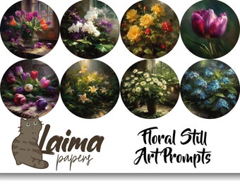 AI Professional Midjourney Prompt HQ Floral Still Art, Midjourney AI Art, Tested and Customizable, Best Midjourney Prompt