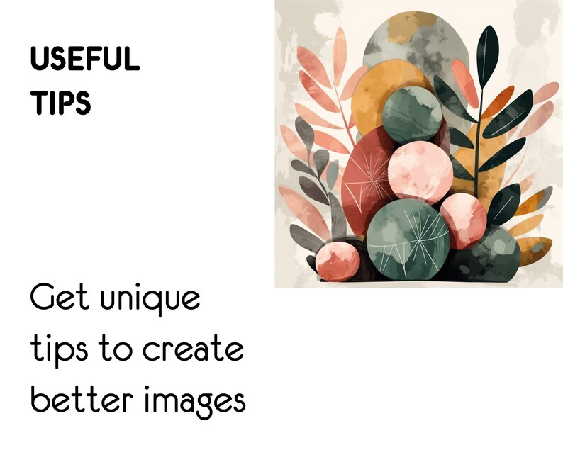 May include: Abstract art print featuring a cluster of colorful circles and leaves in shades of pink, green, brown, and yellow. The circles are arranged in a layered, overlapping pattern, creating a sense of depth and dimension. The leaves are stylized and abstract, adding a touch of nature to the design.