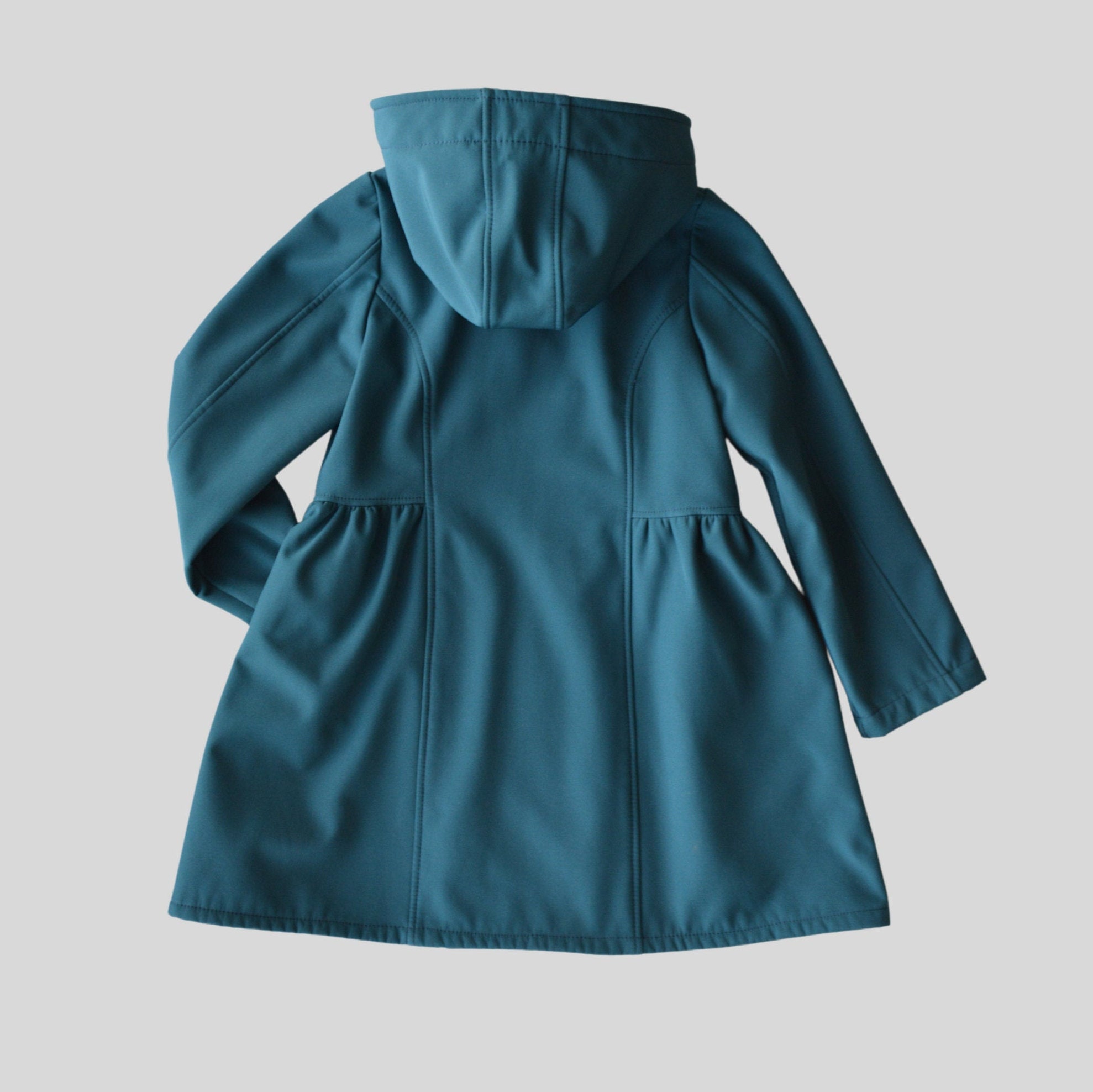 Girl Rain Coat Girls Rainjacket Toddler Raincoat Petrol Etsy UK