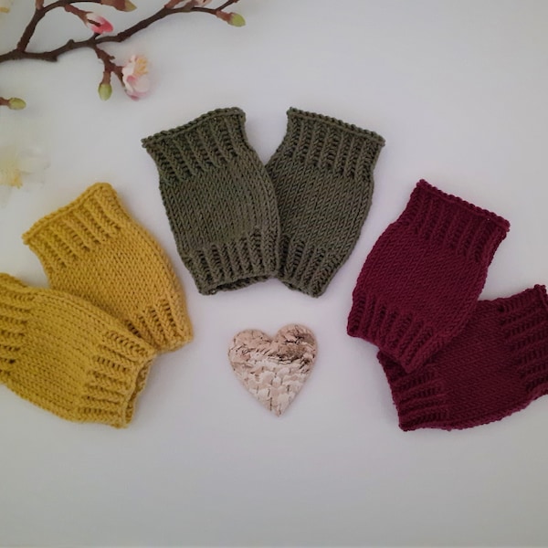 Handstulpen Pulswärmer für Babys  handgestrickt verschiedene Farben wählbar