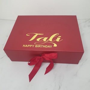 Gepersonaliseerde lintpresentatie/geschenkdoos
