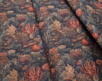 Cork Fabric Sheet - Living Reef