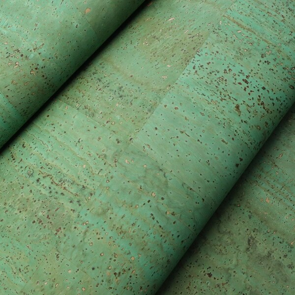 Cork Fabric Sheet - Grass Green