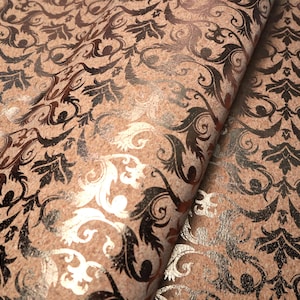 LITE Cork Fabric Roll - Golden Scroll