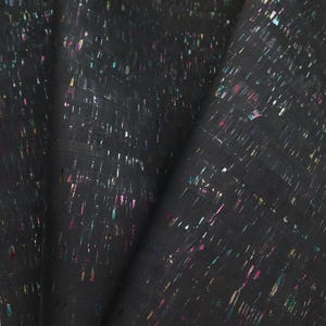 Cork Fabric Sheet- Onyx Rainbow