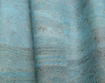 Cork Fabric MINI Roll 8" x 36" - Blue Lagoon