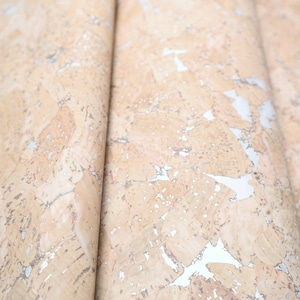 Cork Fabric Roll -  Alabaster Marble