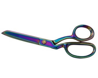 Tula Pink Hardware- 8 inch LEFT HANDED Shear with Rainbow Finish
