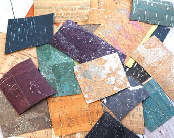 Metallic Cork Fabric Scrap Pack- 2.5oz
