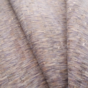 REMNANT/OFFCUT - Cork Fabric 17&quot; x 18&quot; - Golden Rain