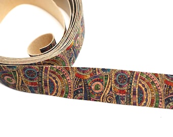 Cork Ribbon By the Yard - Kaleidoscope