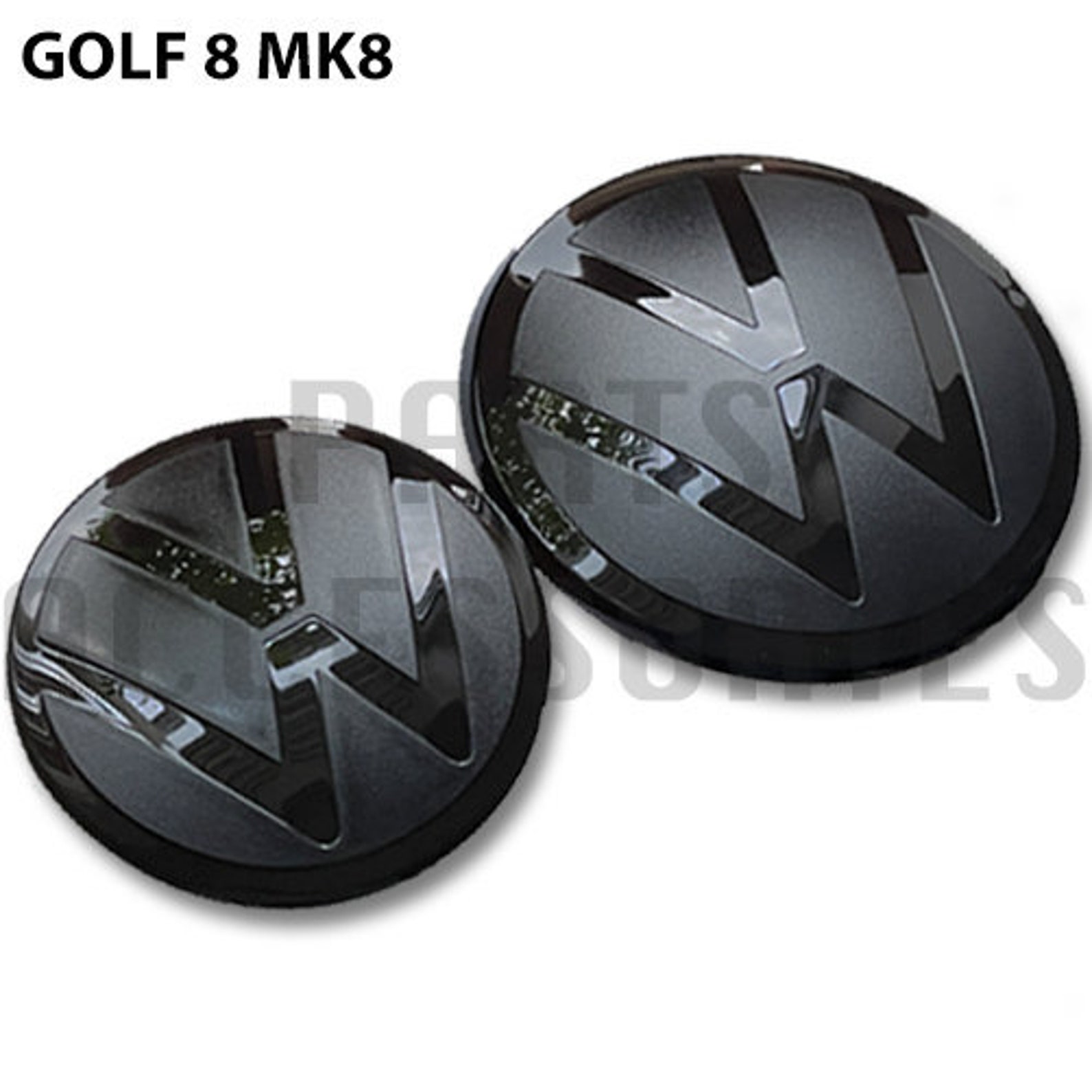 Gloss Black Emblem Cover Set for VW Golf 8 MK8 Front & Rear Etsy