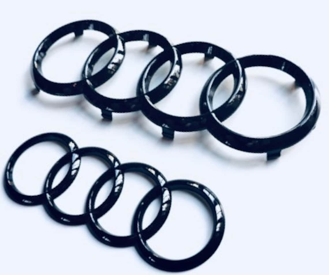 Front & Rear Gloss Black Emblems for Audi A1 A3 A4 Q3 Q5 Q7 Etsy Canada