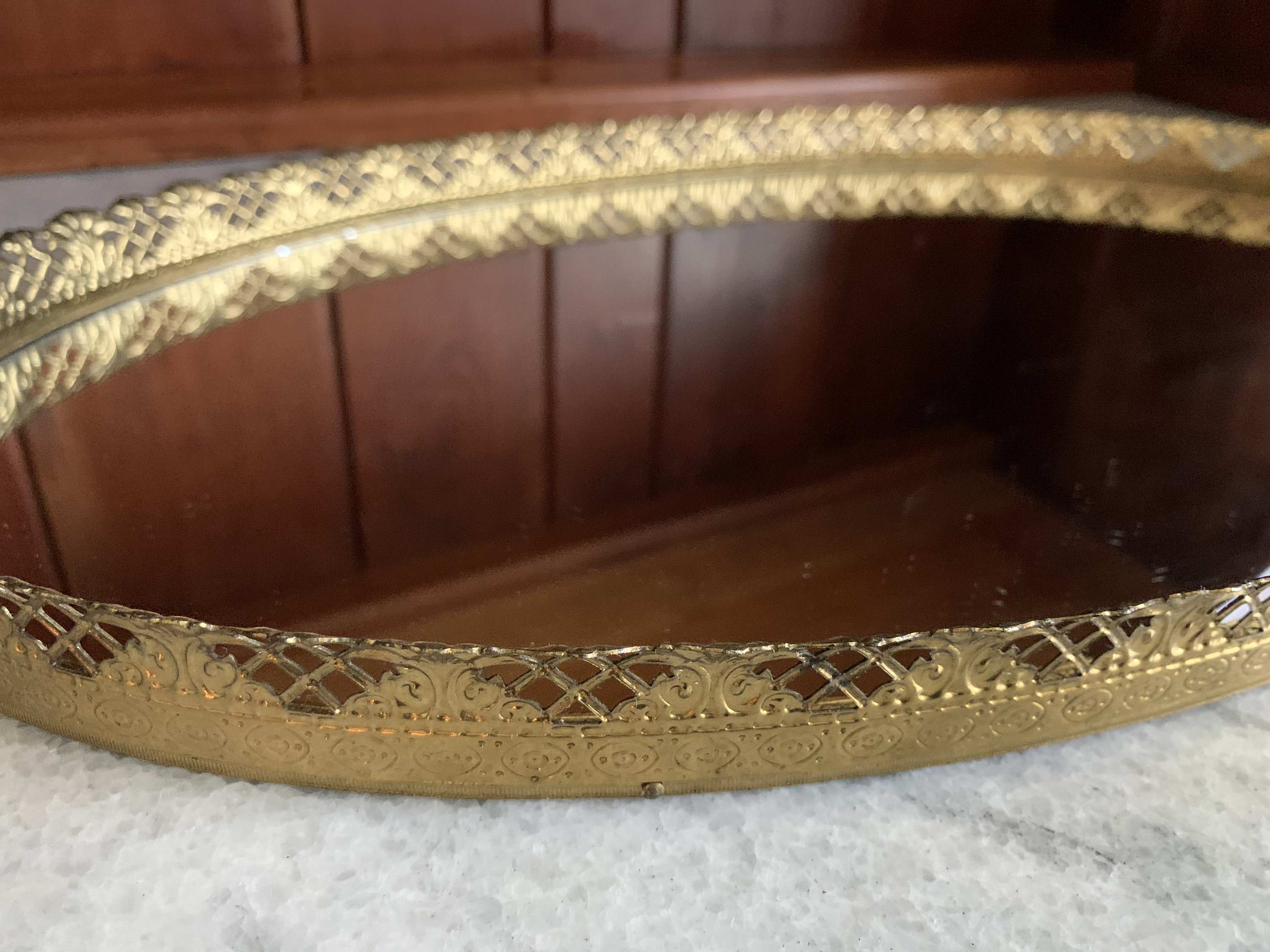 Vintage Mirrored Dresser Tray Large Mirrored Dresser Tray Etsy