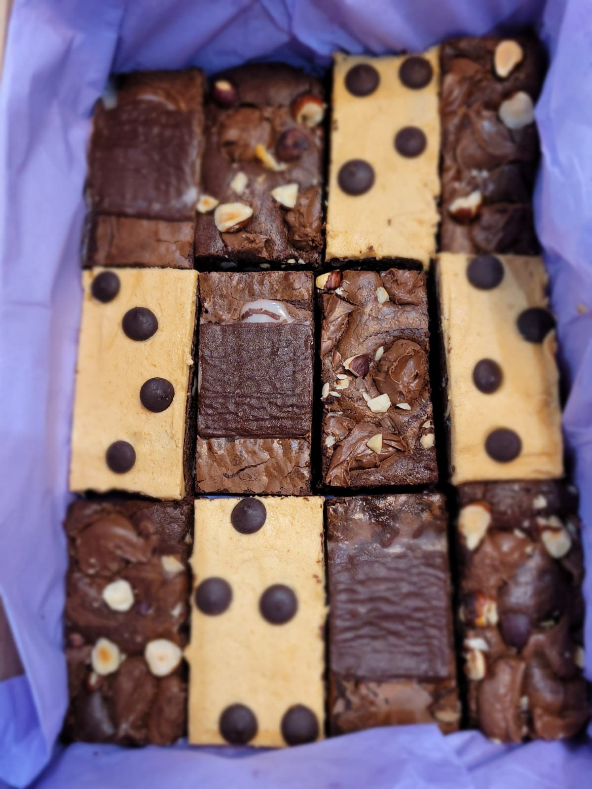 Luxury Homemade Brownie Box X12 Brownies by Post Etsy UK
