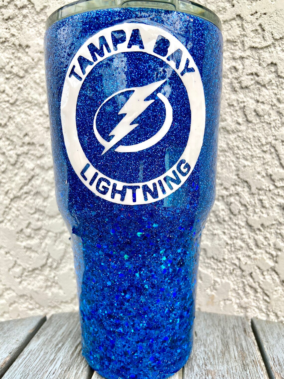 Tampa Bay Lightning Inspired Glitter Tumbler Etsy