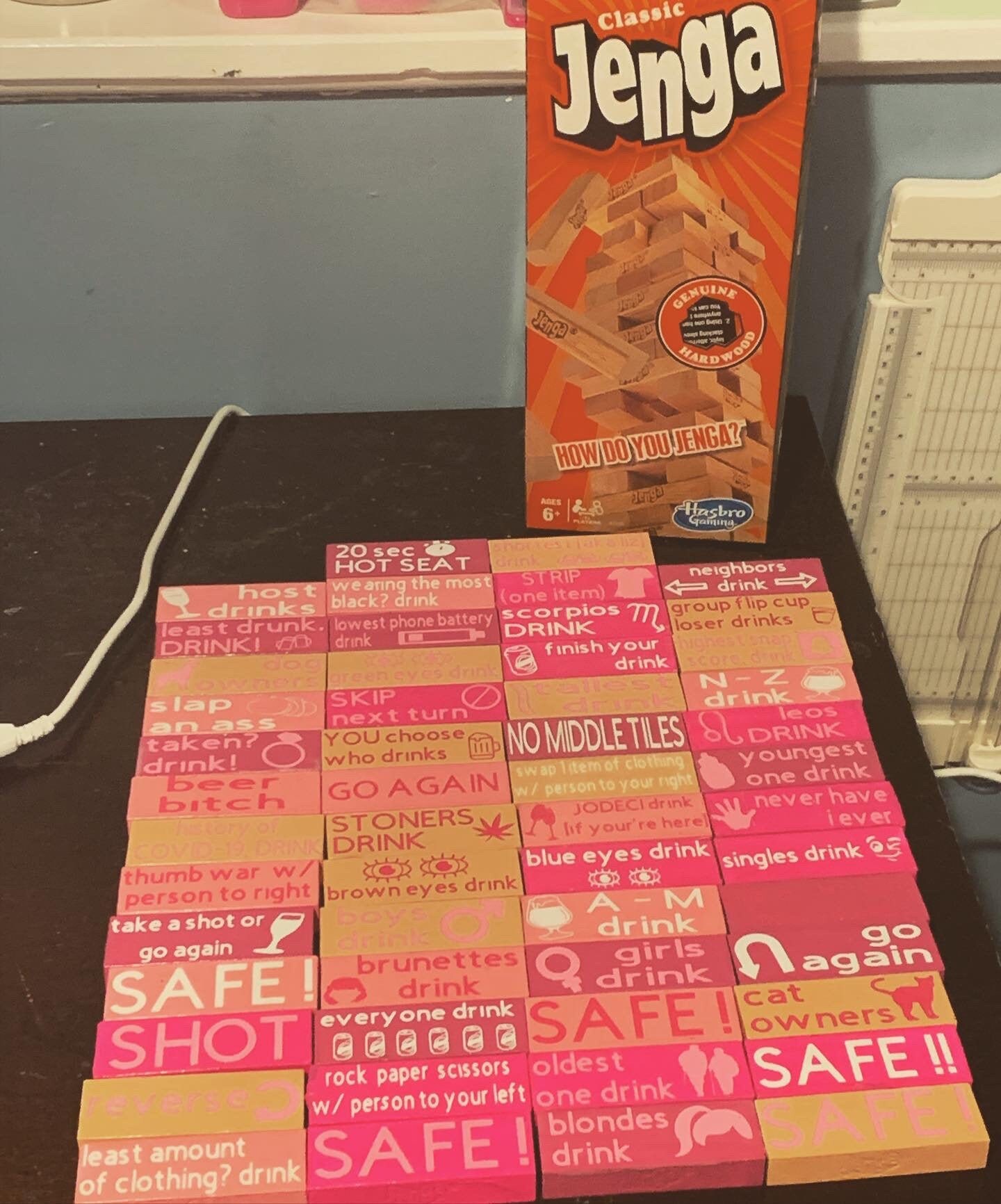 Custom Jenga Game Etsy