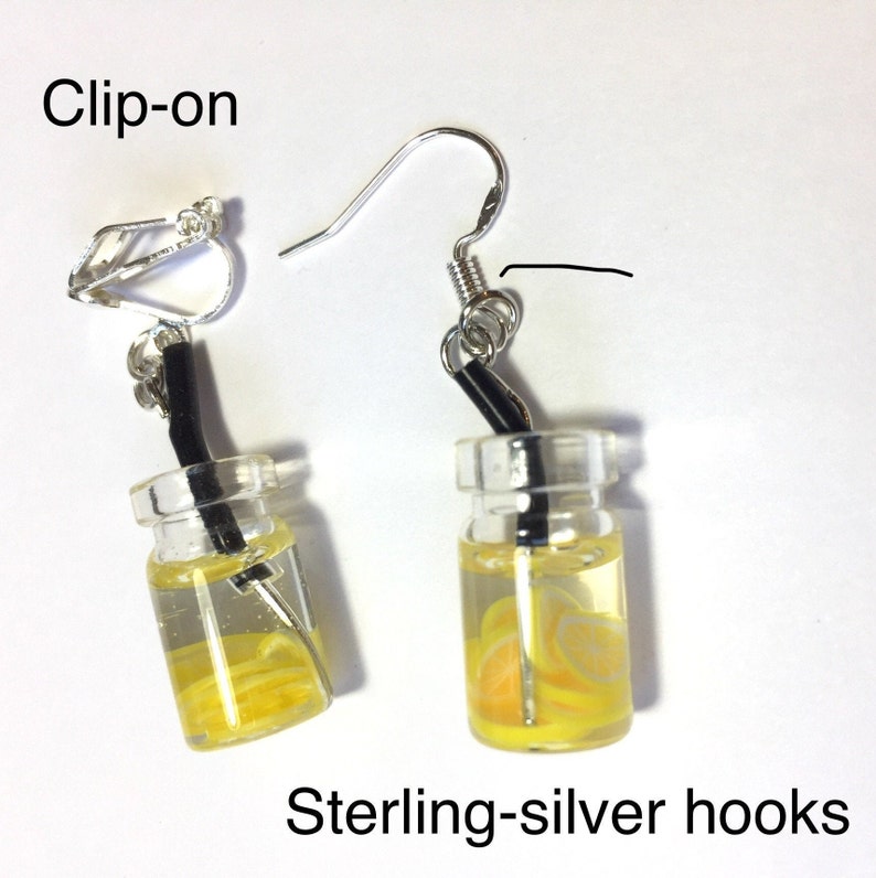 Gummy bear earrings fun cute earrings hook or clip on earrings