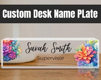 Custom Acrylic Name Plate, Office Name Plate,Personalized Name Plate, New Job Gift,Graduation,Custom Office Desk Decor, Professional Gift,
