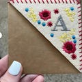 Personalized Embroidered Corner Bookmark for Her,A to Z Letters Handmade Bookmark Gift for Book Lovers, Four Seasons Party Favors,Mom Gifts