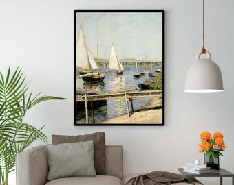 Sailing Boats at Argenteuil (circa 1888) | Vintage Wall Art | Oil painting| Famous Prints | Digital DOWNLOAD | PRINTABLE Wall Art  D51