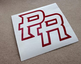 Puerto Rico "PR" Decal Sticker.