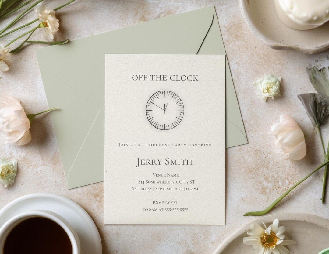 Retirement Party Invitation, Surprise Retirement Invite for Men and ...