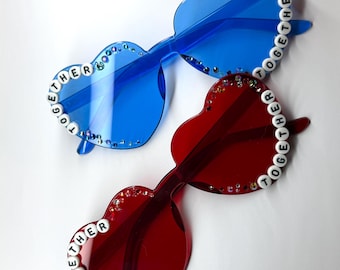 Personalised Fun Party Heart Shaped Glasses