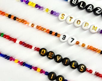 Pulsera de hockey sobre hielo, colores del equipo, nombre del jugador, número del jugador
