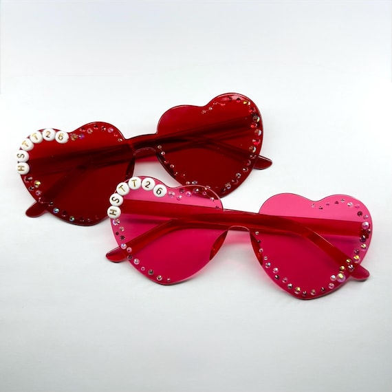 Personalised Harry Styles HSTT26 Rhinestone concert Heart Glasses