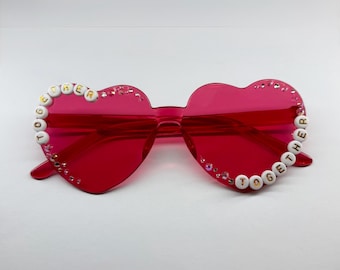 Personalised Harry Styles Rhinestone concert Heart Glasses