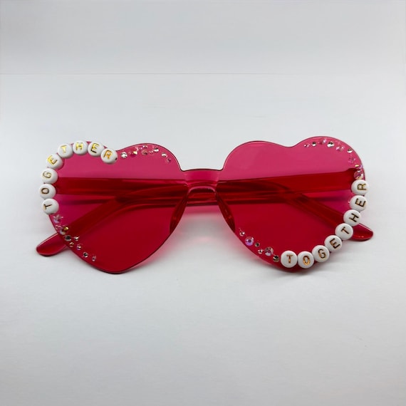 Personalised Harry Styles Rhinestone concert Heart Glasses