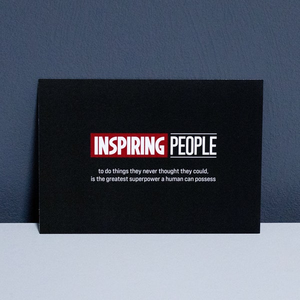 Postcard | "Inspiring people" Quote