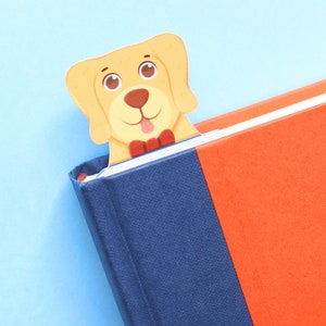 Handmade Cute Dog Bookmark Golden Retriever Book Lovers, Glossy Bookmarks Dog Lover Gift, Bookworm Gift, Birthday Gift image 4