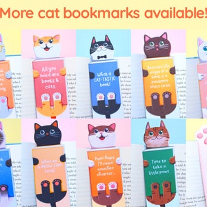 Handmade Cute Cat Bookmark Bengal Cat Book Lovers, Glossy Bookmarks Cat Lover Gift, Bookworm Gift, Birthday Gift image 7