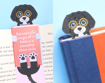 Handmade Cute Dog Bookmark - Shih Tzu | Book Lovers, Glossy Bookmarks | Dog Lover Gift, Bookworm Gift, Birthday Gift