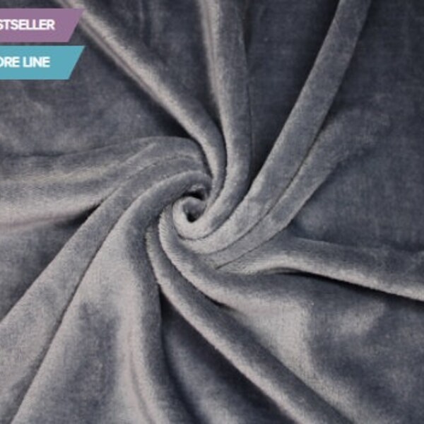 Premium Grey Super Soft Cuddle Fleece Fabric Blankets Dress