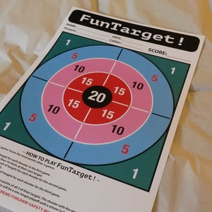 Twelve Paper Shooting Targets. 17.75&quot; x 11.75&quot; Colorful Fun Game Targets